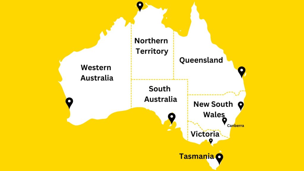 Map of Australia showing PPR Home Assist coverage across every state and territory